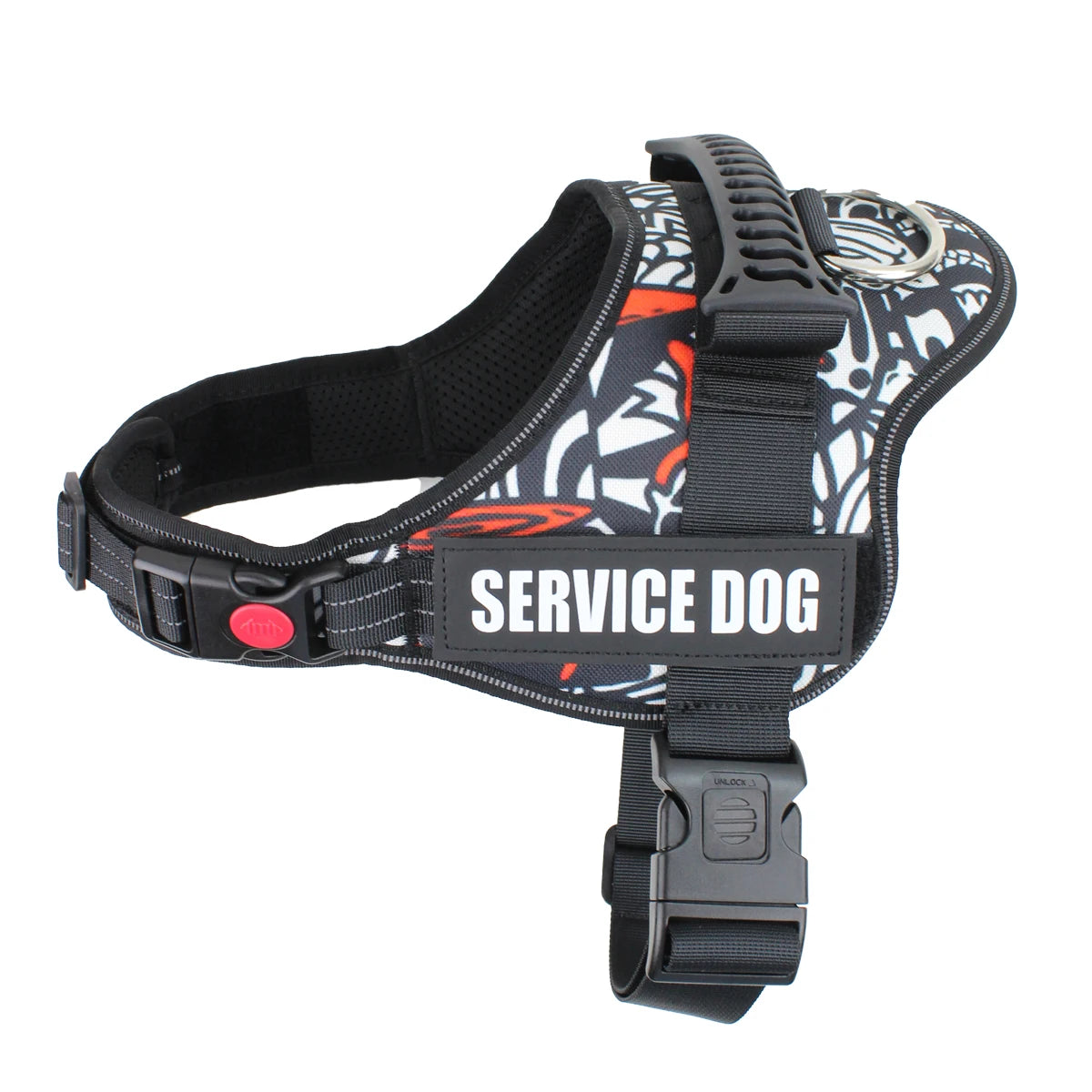 Harnais Personnalisable Anti-Traction pour Chiens-rouge